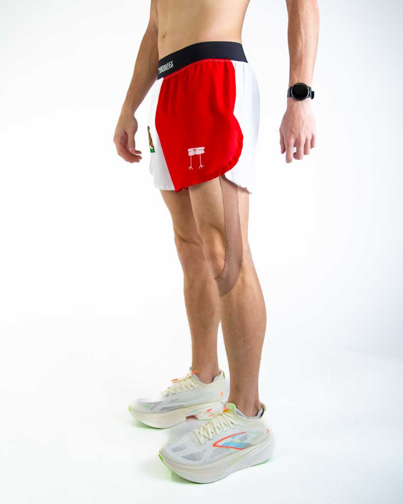 Men's California Flag 4" Half Split Shorts